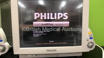 2 x Philips IntelliVue M8007A MP70 Touch Screen Patient Monitors Software Revision J.10.50, M.04.00 (Both Power Up, 1 with Missing Tag and Damaged Module Port, 1 with Missing Dial-See Photos) *Mfd 03-2010, 07-2010* - 3