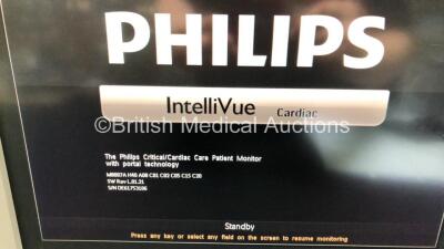 2 x Philips IntelliVue MP70 Touchscreen Patient Monitors *Mfds - 02/2007, SW-REVs L.01.21* (Both Power Up) - 3