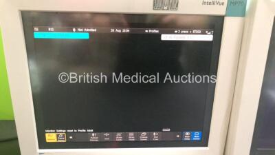 2 x Philips IntelliVue MP70 Touchscreen Patient Monitors *Mfds - 02/2007, SW-REVs L.01.21* (Both Power Up) - 5