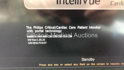 2 x Philips IntelliVue MP70 Touchscreen Patient Monitors *Mfds - 04/2008 and 02/2007, SW-REVs L.01.21* (Both Power Up) - 3