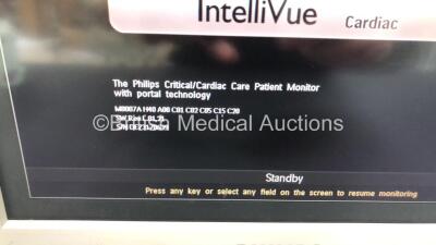 2 x Philips IntelliVue MP70 Touchscreen Patient Monitors *Mfds - 04/2008 and 02/2007, SW-REVs L.01.21* (Both Power Up) - 6