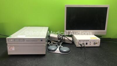 Mixed Lot Including 1 x Zeiss MediLive Mindstream Unit (Powers Up) 1 x Kokusai Footswitch, 1 x Sony AC-11OMD AC Power Supply, 1 x Sony LMD-2110MD LCD Monitor (Power Up) 1 x Moor Instruments IRLD20 Infrared Laser Diode Light Source (Powers Up)