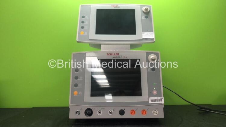 Job Lot Including 1 x Schiller Maglife C Plus Anaesthesia Monitor (Powers Up) with Schiller Magscreen Monitor (Untested Due to Missing Connection Cable)