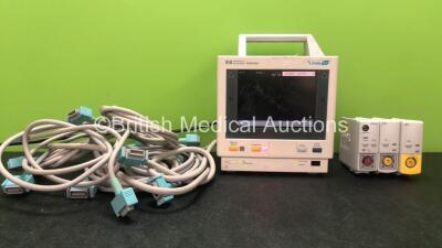 Mixed Lot Including 1 x Hewlett Packard M3044A Patient Monitor (Powers Up with Scratched Screen-See Photo) 2 x Philips M1034A BIS Modules (1 with Missing Cover-See Photo) 1 x Philips M1006B PRESS Module (Damaged with Missing Cover-See Photo) 6 x Philips M