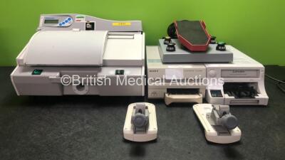 Mixed Lot Including 1 x Vitalograph 2160 Spirometer (No Power when Tested with Stock Power Supply with Damage-See Photo) 1 x Sony UP-D23MD Color Printer (Powers Up) 1 x Mitsubishi CP30DW Digital Color Printer (Powers Up) 2 x GE PDM Bedside Docks and 1 x E