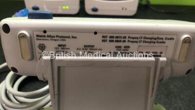 3 x Welch Allyn Propaq LT Patient Monitors with 3 x SpO2 Cables (All Power Up) - 4