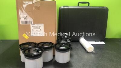 Mixed Lot Including Approximately 25 x Eschmann Ref 82-923-57-0000 Disposable Liner Cups, 1 x Memtrex Filter and 1 x Olympus Scope Case