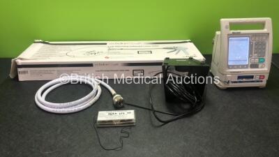 Mixed Lot Including 1 x Baxter Colleague Pump (Powers Up) 1 x Echelon Long Articulating Endoscopic Linear Cutter, 1 x Hose, 1 x Patient Eye Protector and 1 x Herga Footswitch