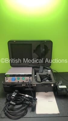 IRIS Medical OcuLight SLx Laser with 1 x Key, 1 x Footswitch and 1 x Lamp Adapter in Carry Case (Powers Up)