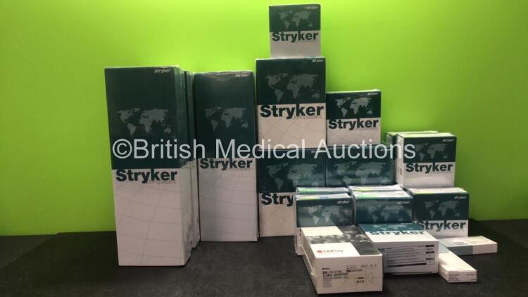 Job Lot of Prosthetics Including Stryker Hip Systems, Femoral Heads and Acetabular Inserts *Some In Date, Some Expired*