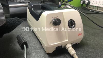 Mixed Lot Including 1 x Maquet Ref 1132.65AO Transfer Board, 1 x Maquet Leg Splint Table Attachment and 1 x Leica CLS 150 MR Fibre Optic Microscope Light Source (Powers Up) *SN 10979, 00486* - 2