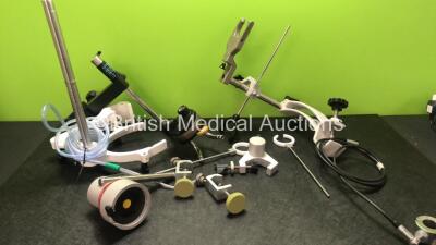 Job Lot of Heart and Lung Machine Attachments Including Clamps, Holder, Arms and 1 x Jostra RFE 20-976 Attachment *SN 401, 170412, 120807*