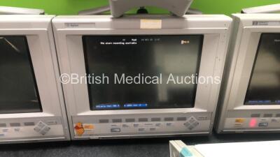 Job Lot Including 2 x Agilent Ref M1205A Patient Monitors (Both Power Up, 1 with Faulty and Damaged Screen-See Photo) 1 x Hewlett Packard Viridia 24CT Patient Monitor (Powers Up)2 x Philips M3081 Connection Leads, 3 x Hewlett Packard M1041A Module Racks w - 2