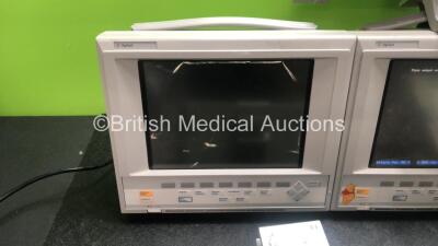 Job Lot Including 2 x Agilent Ref M1205A Patient Monitors (Both Power Up, 1 with Faulty and Damaged Screen-See Photo) 1 x Hewlett Packard Viridia 24CT Patient Monitor (Powers Up)2 x Philips M3081 Connection Leads, 3 x Hewlett Packard M1041A Module Racks w - 3