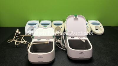 Mixed Lot Including 6 x Roche Urisys 1100 Analyzer Units (All Untested Due to Missing Power Supplies) 2 x Philips Respironics InnoSpire Deluxe Nebulizers (Both No Power)