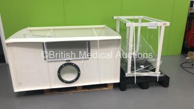 Lab Fume Cabinet Surround with Glass Panel and Monmouth Stand
