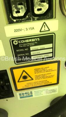 Coherent Novus 200 Laser (Unable to Power Test Due to No Plug) `*S/N 951309* - 3