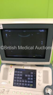 Toshiba Xario SSA-660A Ultrasound Scanner *S/N 99E06Z6015* **Mfd NA* with 1 x Transducer / Probe (PVT-375BT *Mfd 06/2017*) and Sony UP-D897 Digital Graphic Printer (Powers Up) ***IR166*** - 3