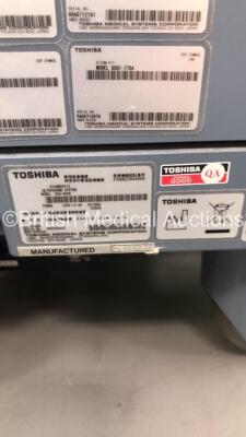 Toshiba Xario SSA-660A Ultrasound Scanner *S/N 99E06Z6015* **Mfd NA* with 1 x Transducer / Probe (PVT-375BT *Mfd 06/2017*) and Sony UP-D897 Digital Graphic Printer (Powers Up) ***IR166*** - 13