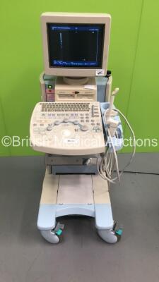 Hitachi EUB-6500 Ultrasound Scanner *S/N SE15944205* with 2 x Transducers / Probes (EUP-CC31 and EUP-C541) and Sony UP-895CE Video Graphic Printer (Powers Up - Control Case Loose and Not Attached Correctly) ***IR163***