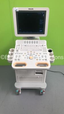 Philips HD7 XE Flat Screen Ultrasound Scanner *S/N CI51100025* **Mfd NA ** Revision 2.0 and Sony UP-D897 Digital Graphic Printer (Powers Up - Missing Buttons / Dials - Damage to Rear Handle - See Pictures)