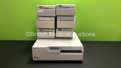 Job Lot Including 1 x Sony UP-2800P Color Video Printer, 2 x Sony UP-895MD Video Graphic Printers and 4 x Sony UP-D897 Digital Graphic Printers