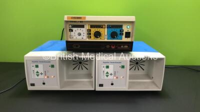 Job Lot Including 1 x Eschmann TD411-RS Electrosurgical Diathermy Unit (Powers Up, Missing Dial - See Photo) and 2 x Smoke Evacuators (Both Power Up with Service Lights)