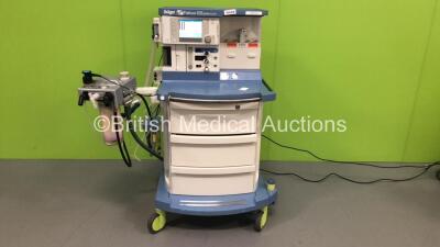 Drager Fabius GS Premium Anaesthesia Machine Software Version - 3.21 Total Run Hours - 10520 Total Ventilator Hours - 1458 with Bellows, Absorber and Hoses (Powers Up) *S/N ARZN-0039* **Mfd - 2008**