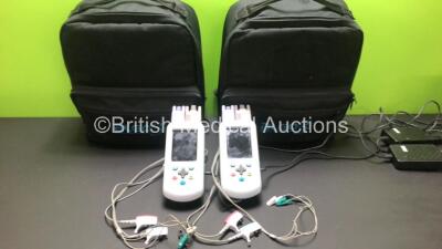 2 x Natus ALGO 3i Newborn Hearing Scanners in Cases with Leads and Power Supplies (Both Power Up) *S/N 90822 / 90825*
