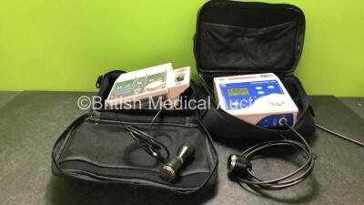 Mixed Lot Including 1 x EMS Model 81 Dual Frequency Ultrasound System with 1 x Transducer / Probe (Powers Up) 1 x EMS Therasonic 455 Ultrasound System with 1 x Transducer / Probe (Powers Up)