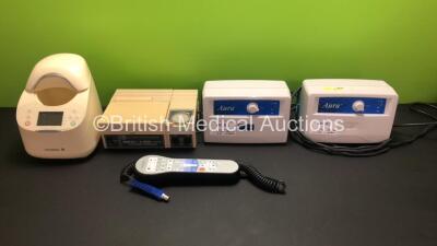 Mixed Lot Including 2 x ArjoHuntleigh Aura Pumps, 1 x Medela Calesca Warming - Thawing Device, 1 x EMS Medi-Link System Control Module and 1 x Maquet Bed Control *1000030004 - 1000031506 - 1305259 - 77558*