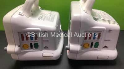 2 x GE Dash 3000 Patient Monitors Including ECG, NBP, CO2, BP1, BP2, SpO2 and Temp/co Options *Mfd 2013* (Both Power Up) *SHQ13127355SA - SHQ13076575SA* - 4