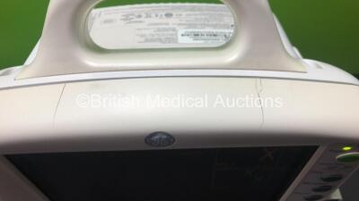 2 x GE Dash 3000 Patient Monitors Including ECG, NBP, CO2, BP1, BP2, SpO2 and Temp/co Options *Mfd 2013* (Both Power Up) *SHQ131258SA - SHQ13127231SA* - 5