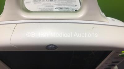 2 x GE Dash 3000 Patient Monitors Including ECG, NBP, CO2, BP1, BP2, SpO2 and Temp/co Options *Mfd 2013 - 2006* (Both Power Up with Slight Casing Damage - See Photos) *SHQ13127254SA - SBG06377818GA* - 5