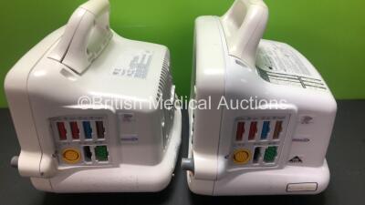 2 x GE Dash 3000 Patient Monitors Including ECG, NBP, CO2, BP1, BP2, SpO2 and Temp/co Options *Mfd 2013 - 2006* (Both Power Up with Slight Casing Damage - See Photos) *SHQ13127254SA - SBG06377818GA* - 6