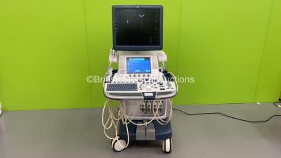 GE Logiq E9 Flat Screen Ultrasound Scanner *Mfd - November 2014* Software Version - R5, Software Revision - 1.0 with 4 x Transducers / Probes (1 x IC5-9-D *Mfd - January 2013*. 1 x 9L-D *Mfd - November 2011, 1 x ML6-15-D *Mfd - July 2010, Refurbished - Oc