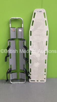 1 x Spinal Board and 1 x Ferno Ambulance Stretcher with Straps