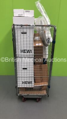 Mixed Cage Including 4 x Keuco Towel Rails and 3 x Hewi LifeSystem White Hinged Bathroom Seats (Cage Not Included)