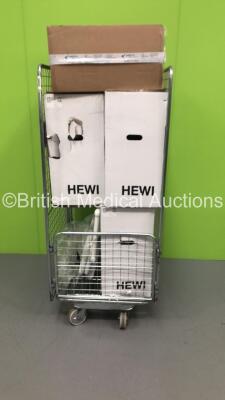 Mixed Cage Including 4 x Hewi LifeSystem White Hinged Bathroom Seats and Westbury Air Filters (Cage Not Included)