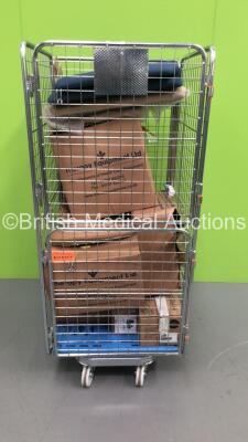 Mixed Cage Including Patient Examination Couch Cushions and Job Lot of Assorted Regulators (Cage Not Included)