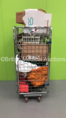 Mixed Cage of Ambulance Equipment Including Zoll Defibrillator Bags, Ferno Frac-Straps and Ambu Perfit Ace Neck Braces (Cage Not Included)