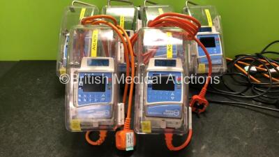 6 x CME Medical Bodyguard 575 Infusion Pumps with Casings and Power Supplies (All Power Up)