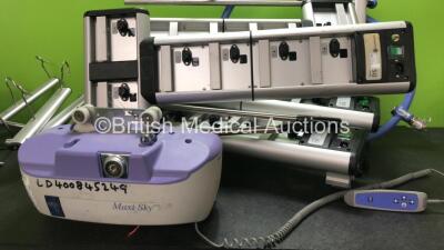 Mixed Lot Including 1 x Arjo Maxi Sky 600 Portable Ceiling Lift (Damaged Casing-See Photo) 4 x CareFusion Alaris DS Connectors