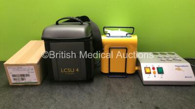 Mixed Laerdal Unit 4 Compact Suction Unit Including Cup and Lid with 1 x AC Power Supply in Case (Powers Up) 100 x BD Eclipse Needles and 1 x Baxter Fibrinotherm Block Heater (Powers Up)