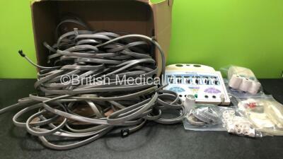Mixed Lot Including Large Quantity of Dinamap BP Hoses, 5 x Epson ERC-09B Ribbon Cartridges, 1 x Sanitary Printer (Untested Due to Missing Power Supply) 1 x Shrewsbury Model SM3680 Therapy Unit with 1 x Transducer / Probe (Untested Due to Missing Power Su