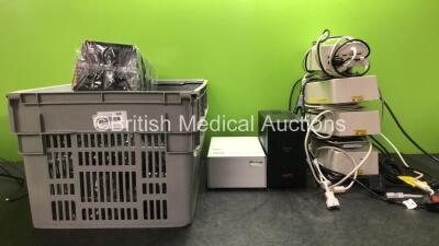 Mixed Lot Including 1 x APC Smart 650 UPS Unit (Powers Up with Alarm) 1 x Medical Isolating Transformer, 4 x Drager AC Power Supplies and Large Quantity of Lab Tips