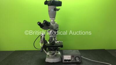 Zeiss 47 60 12 9901 Laboratory Microscope with 5 x Optics and 1 x Supply Unit (Powers Up)