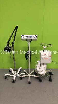 1 x Smiths Medical Level 1 Equator Convective Warming Unit on Stand with Hose, 1 x Xltek Strobe Light on Stand (Unable to Power Test Due to No Power Supply) and 1 x Braun SCT2 Tourniquet on Stand