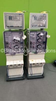 2 x Fresenius Medical Care 5008 CorDiax Dialysis Machines Software Versions v4.57 - Running Hours 24176 / 49936 (Both Power Up)