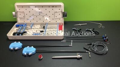 Job Lot of Surgical Instruments Including 2 x da Vinci S Small Grasping Refractor Ref.420318, Olympus Diathermy Instruments, Bionx Implants Shoulder Instability Instrument Set and 1 x Xion 110.637.202